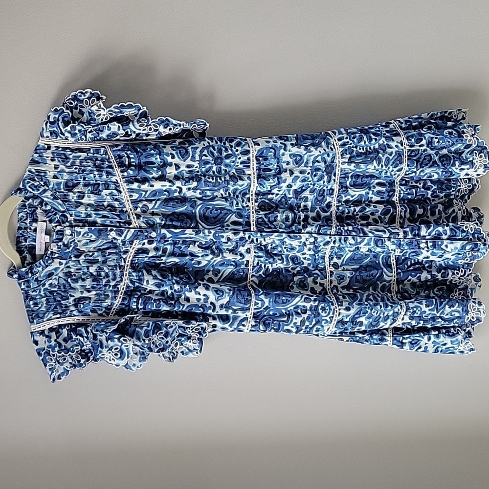 House of Harlow 1960‎ Blue Floral Melba Mini Dress Women’s Large